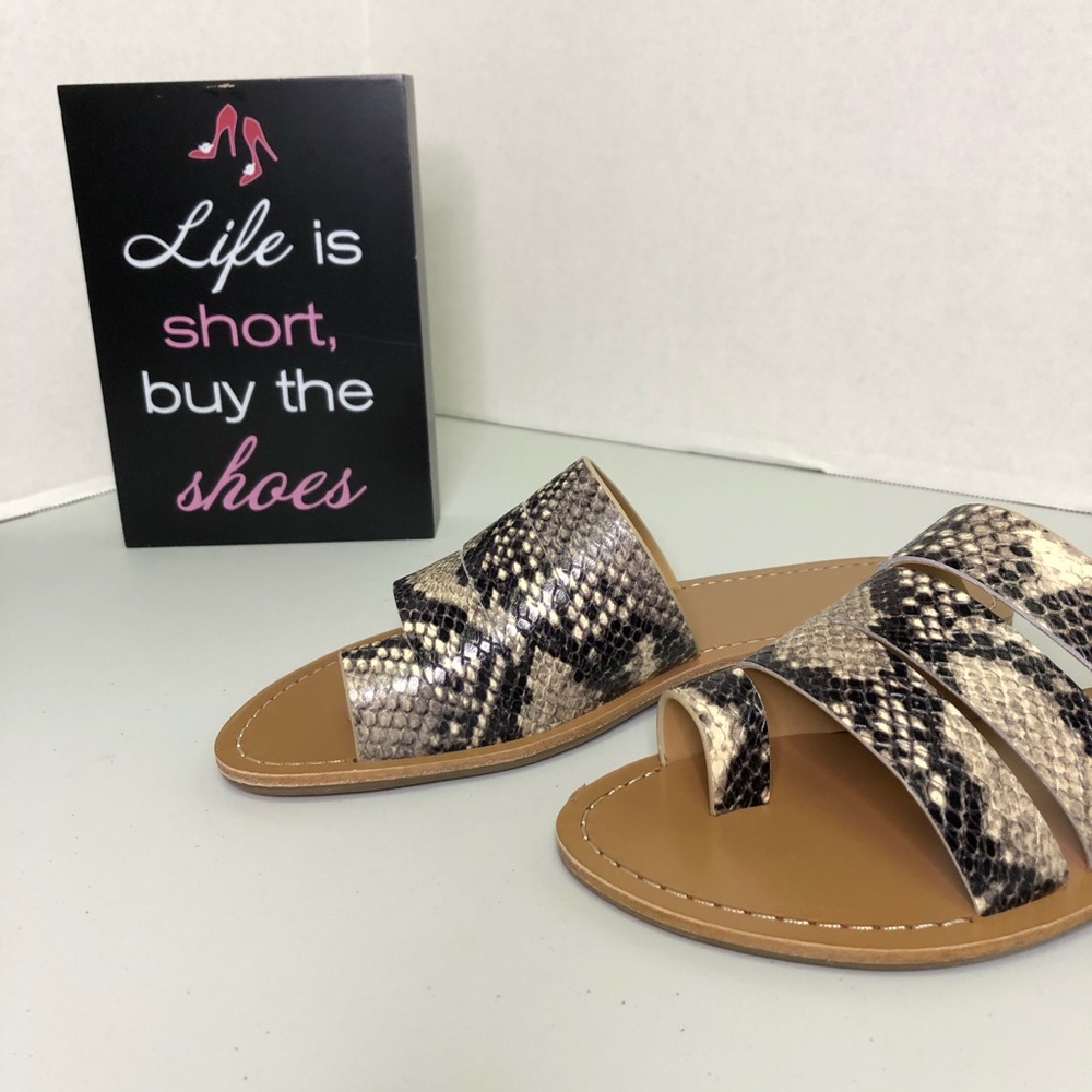 Marc Fisher Leather Snakeskin Print Sandals Size 7 - Picture 8 of 8